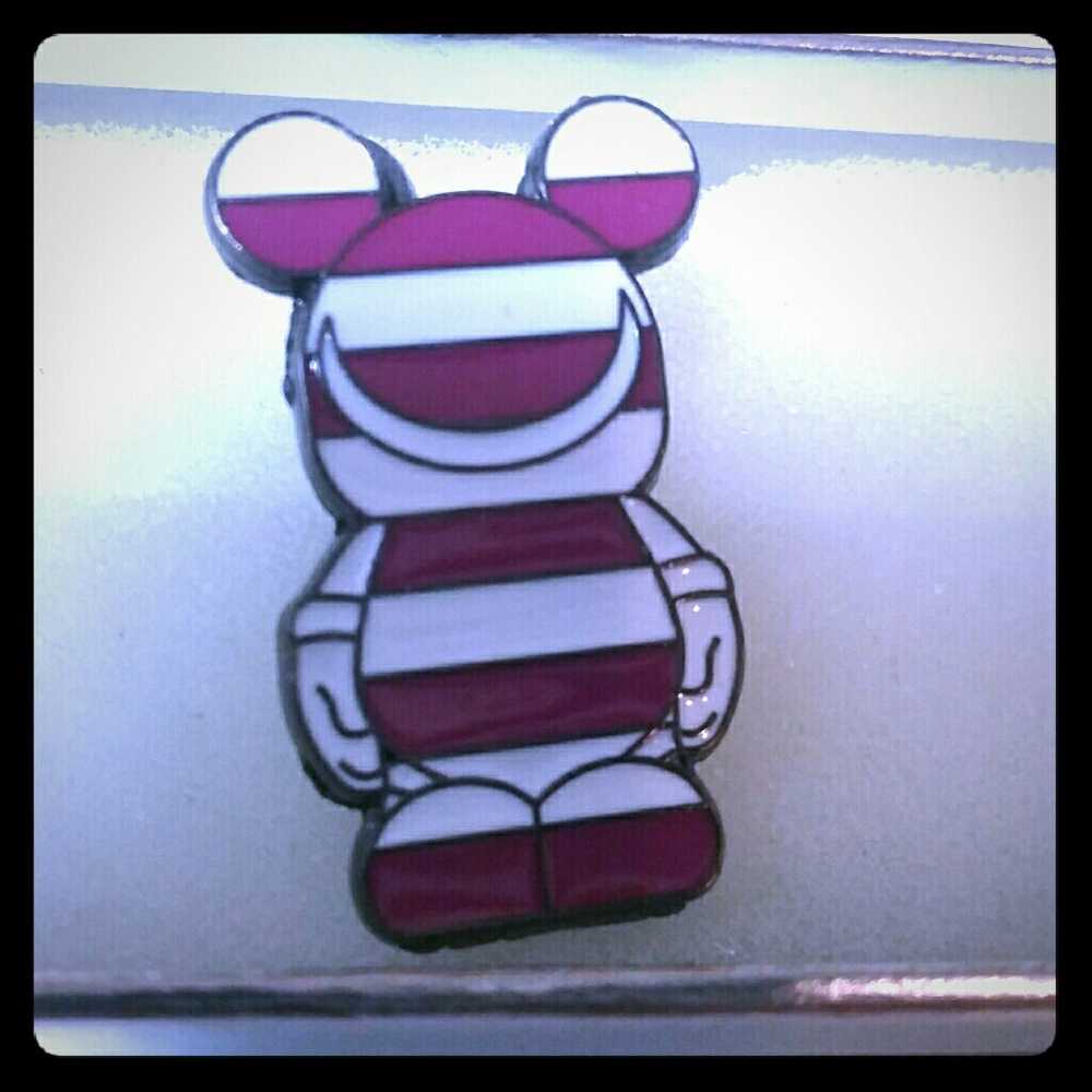 3/$20 Disney Parks Mickey Mouse Shaped Cheshire Cat Enamel Pin Alice Wonderland